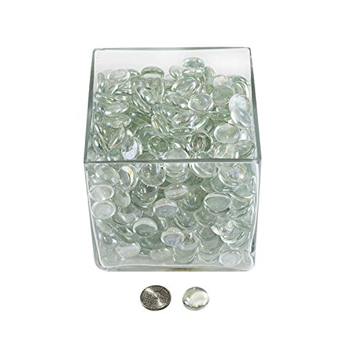 Houseables Glass Stone, Clear Marbles, Pebbles for Vases, 5 LB, 50...