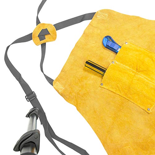Houseables Leather Blacksmith Apron, Fire Resistant Welding/Welder...