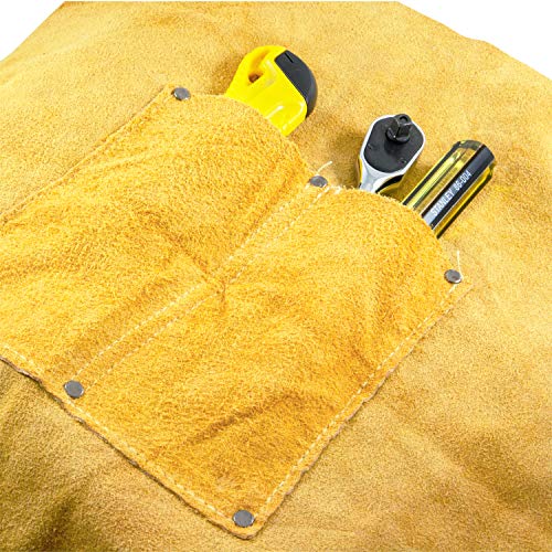 Houseables Leather Blacksmith Apron, Fire Resistant Welding/Welder...