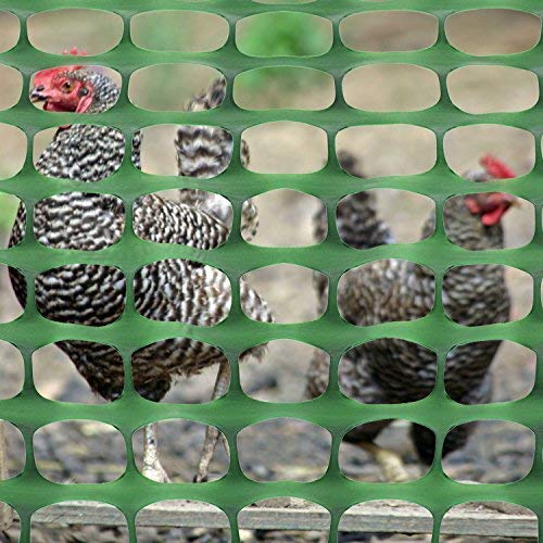 Houseables Plastic Mesh Fence, Construction Barrier Netting, Green...