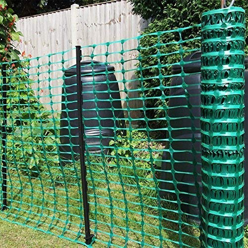 Houseables Plastic Mesh Fence, Construction Barrier Netting, Green...