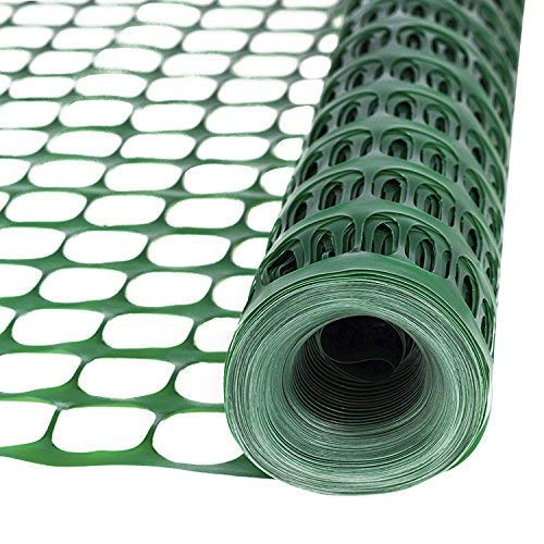 Houseables Plastic Mesh Fence, Construction Barrier Netting, Green...