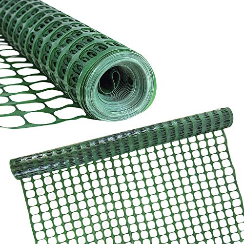 Houseables Plastic Mesh Fence, Construction Barrier Netting, Green...