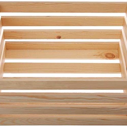 Houseworks 67140 18 Lx12.5 Wx9.5 H Large Crates & Pallet Wood Crate