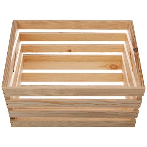 Houseworks 67140 18 Lx12.5 Wx9.5 H Large Crates & Pallet Wood Crate