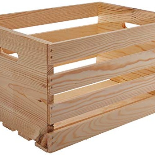 Houseworks 67140 18 Lx12.5 Wx9.5 H Large Crates & Pallet Wood Crate