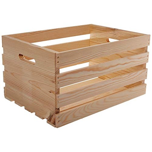 Houseworks 67140 18 Lx12.5 Wx9.5 H Large Crates & Pallet Wood Crate