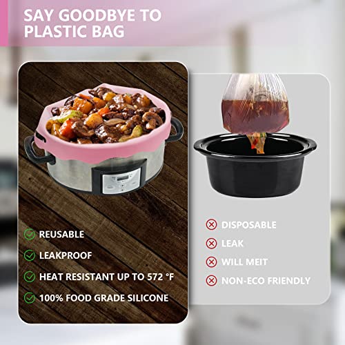 3 Pack Slow Cooker Liners Leakproof Newly Upgraded, Easy Clean Cro...