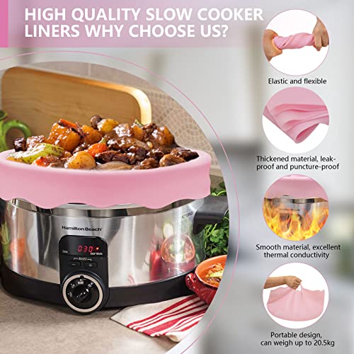 3 Pack Slow Cooker Liners Leakproof Newly Upgraded, Easy Clean Cro...