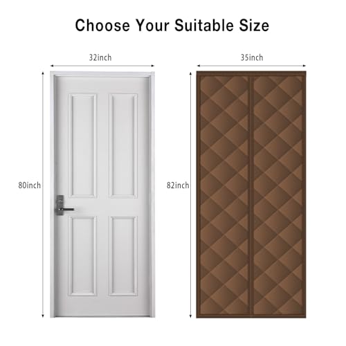 HOXHA Magnetic Thermal Inlusated Door Curtain Fits Door Size 32 × ...