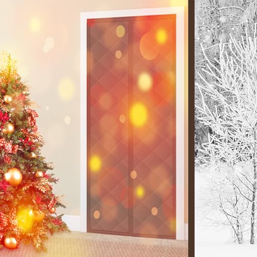 HOXHA Magnetic Thermal Inlusated Door Curtain Fits Door Size 32 × ...