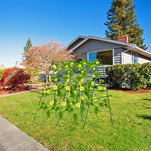 48 x 48Inch Foldable Cucumber Trellis Set, A-Frame Cucumber Trelli...