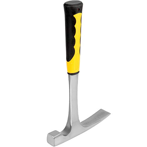 HOZEON 32 oz Brick Hammer, Flat head Rock Pick Hammer, 11.2 inch A...
