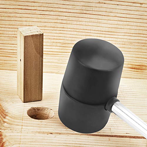 HOZEON 4 PCS Rubber Mallet Set, 32 16 10 8 Oz Rubber Head Hammer w...