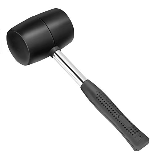 HOZEON 4 PCS Rubber Mallet Set, 32 16 10 8 Oz Rubber Head Hammer w...