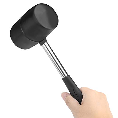 HOZEON 4 PCS Rubber Mallet Set, 32 16 10 8 Oz Rubber Head Hammer w...