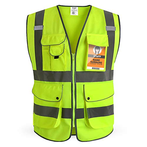HPHST Multi-Pocket Reflective Safety Vest for Women and Men High V...