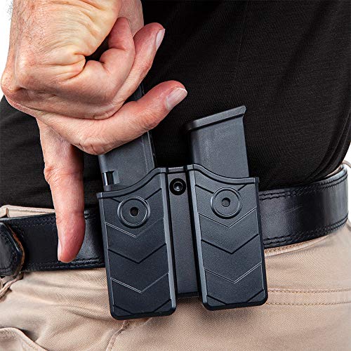 HQDA Universal Double Magazine Holster, Mags Pouch, Fits Glock 17 ...