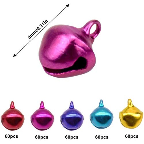 HQDeal 300PCS Colorful Jingle Bells with Storage Box, Small Bells ...