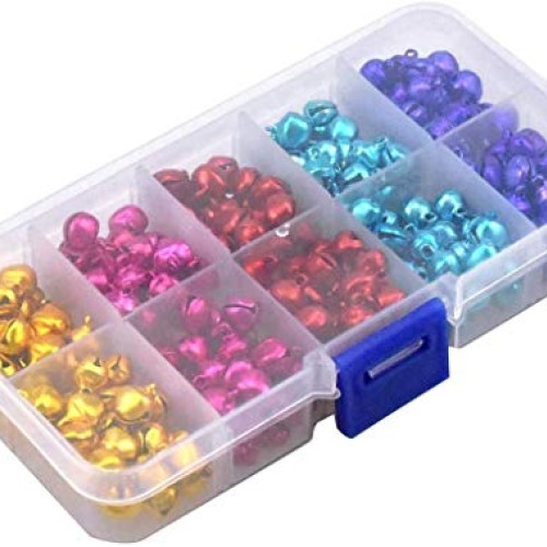 HQDeal 300PCS Colorful Jingle Bells with Storage Box, Small Bells ...