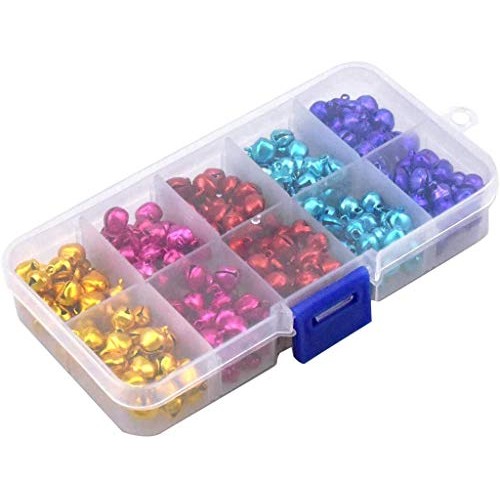 HQDeal 300PCS Colorful Jingle Bells with Storage Box, Small Bells ...
