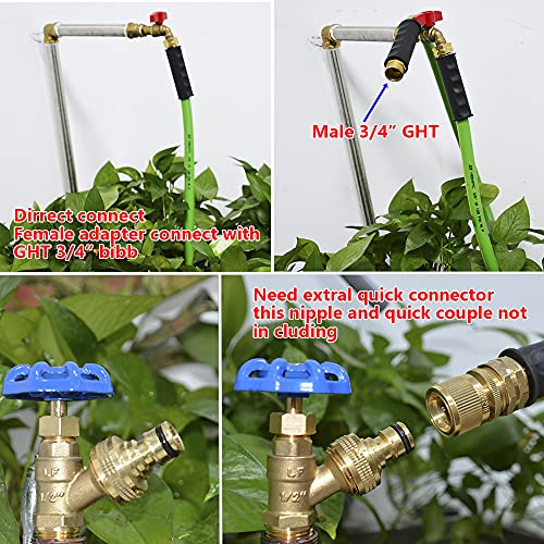 HQMPC Garden Hose 5/8IDx20 Hose Durable PVC Non Kinking Heavy Wa...