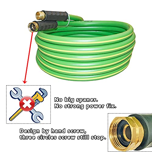 HQMPC Garden Hose 5/8IDx20 Hose Durable PVC Non Kinking Heavy Wa...