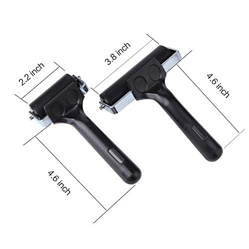 2Pcs Rubber Roller Brayer Rollers Hard Rubber 3.8 and 2.2 Inch for...