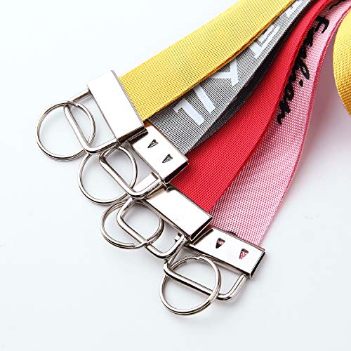 50 Sets Key Fob Hardware Key Fob Keychain Wristlet with Split Ring...