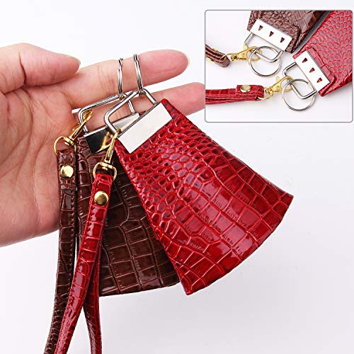 50 Sets Key Fob Hardware Key Fob Keychain Wristlet with Split Ring...