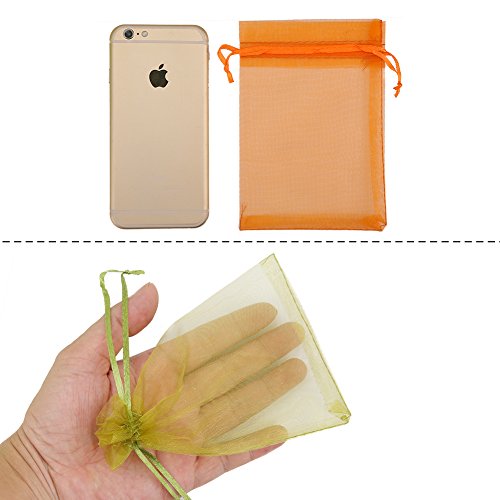 HRX Package 100pcs Multi-Colored Organza Bags,4 x 6 inches Christm...