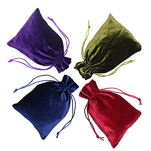 HRX Package Soft Velvet Gift Bags, 5.1x7.8 inch Velvet Drawstring ...