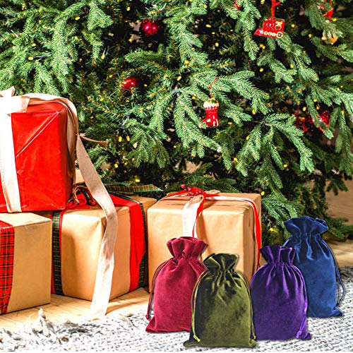 HRX Package Soft Velvet Gift Bags, 5.1x7.8 inch Velvet Drawstring ...