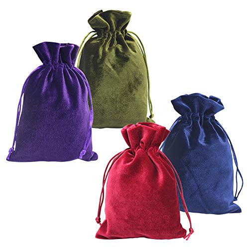 HRX Package Soft Velvet Gift Bags, 5.1x7.8 inch Velvet Drawstring ...