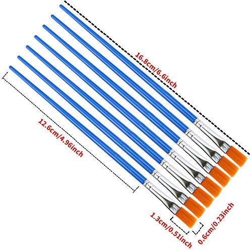 Hslife 120 Pcs Blue Handle Paint Brushes, Paint Brushes Kits Set, ...