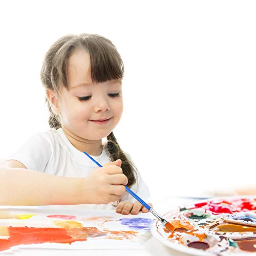 Hslife 120 Pcs Blue Handle Paint Brushes, Paint Brushes Kits Set, ...