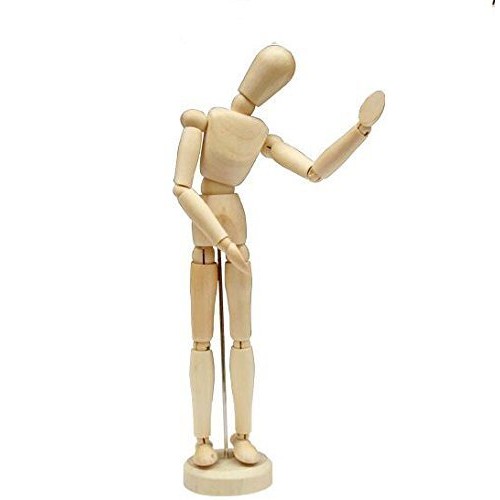 HSOMiD 12 Artists Wooden Manikin Jointed Mannequin Perfect for H...