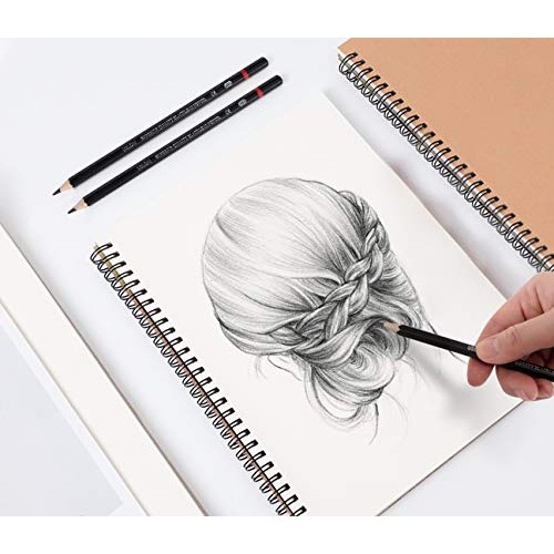 Professional Drawing Sketch Pencils Set of 12, Medium 8B - 2H, A...