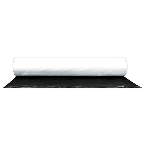 HTG Supply 10 Foot by 50 Foot Heavy-Duty Black & White Poly Panda ...