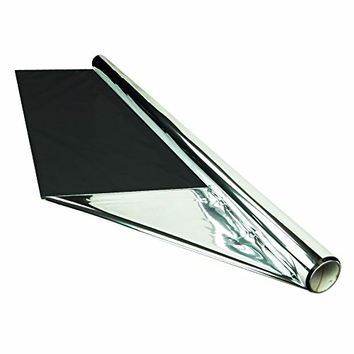 HTG Supply 100 Foot by 4 Foot Reflective Mylar On Black Poly Roll,...