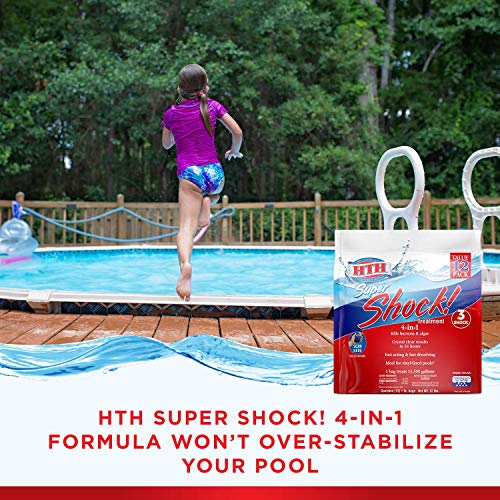 HTH 52026 Super Shock Treatment Swimming Pool Chlorine Cleaner, 1 ...