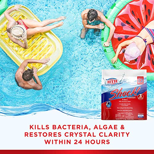 HTH 52026 Super Shock Treatment Swimming Pool Chlorine Cleaner, 1 ...