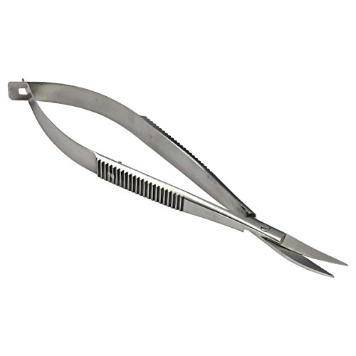 HTS 144C7 4.5 Curved Stainless Steel Squeeze Scissors