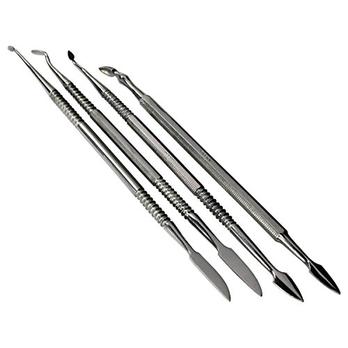 HTS 156C1 4 Pc Stainless Steel Spearhead Carver Wax & Clay Sculpti...