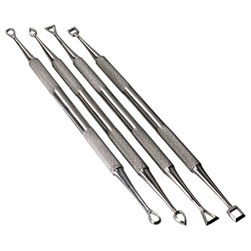 HTS 156C4 4 Pc Stainless Steel Hollow Tip Carver Wax & Clay Sculpt...
