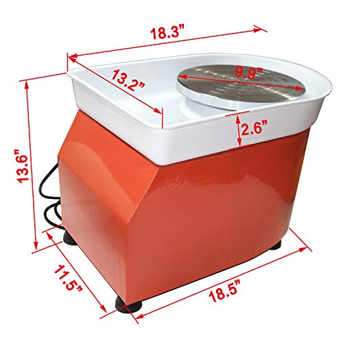 HTTMT- Electric Pottery Wheel 25cm Pottery Forming Machine 250W Po...