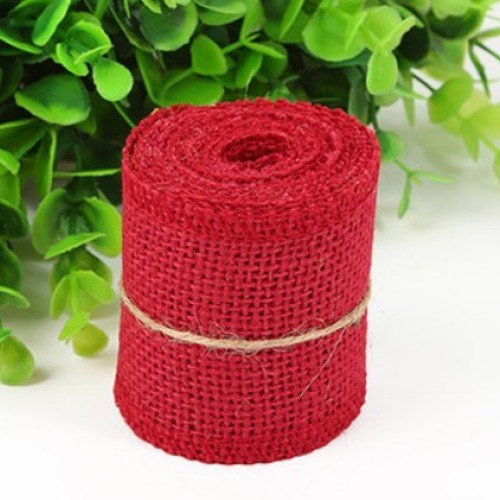 Huachnet Natural Jute Burlap Ribbon Roll Fabric for Wedding Party ...
