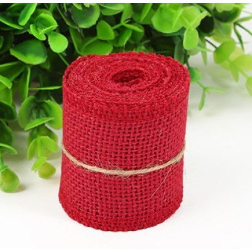 Huachnet Natural Jute Burlap Ribbon Roll Fabric for Wedding Party ...