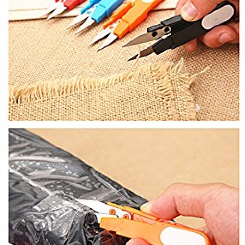 HuanX35 4336853583 4pcs Portable Scissor Multipurpose U-Type Cutte...