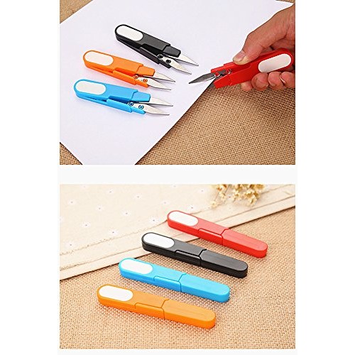 HuanX35 4336853583 4pcs Portable Scissor Multipurpose U-Type Cutte...